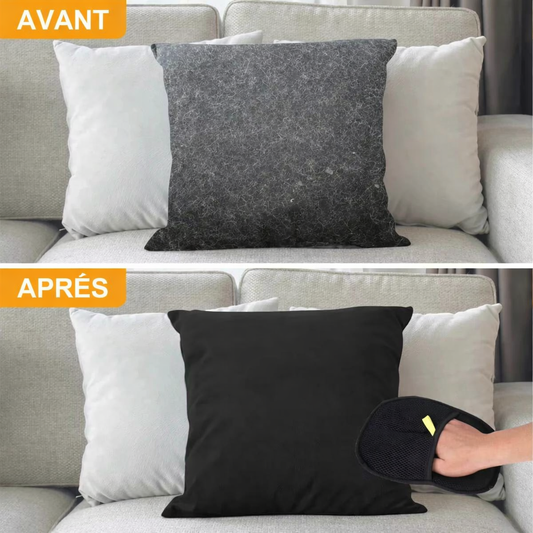 Brosse anti-poils pour enlever les poils d'animaux sur canapé - brosse pour chat poil long