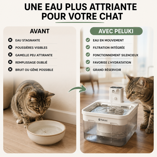 Fontaine à Eau pour Chat Silencieuse & Filtrante