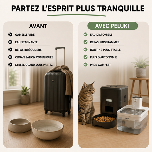 Pack Tranquillité Fontaine + Distributeur Automatique Chien & Chat