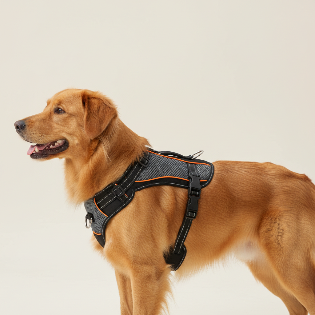 Harnais anti-traction pour chien Respirant & réfléchissant